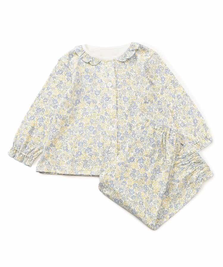 小花圖案前開式睡衣