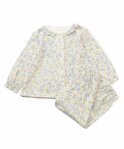 小花圖案前開式睡衣