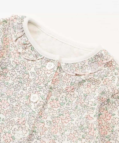 小花圖案前開式睡衣