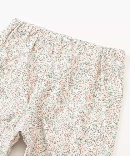 小花圖案前開式睡衣