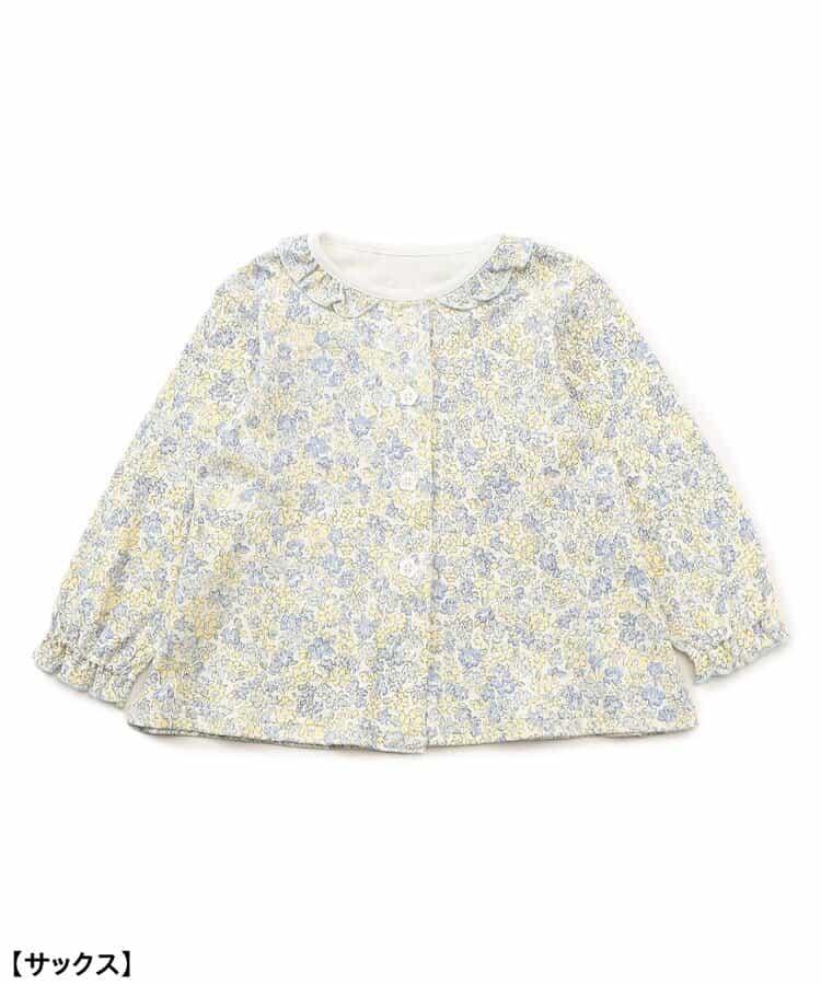 小花圖案前開式睡衣