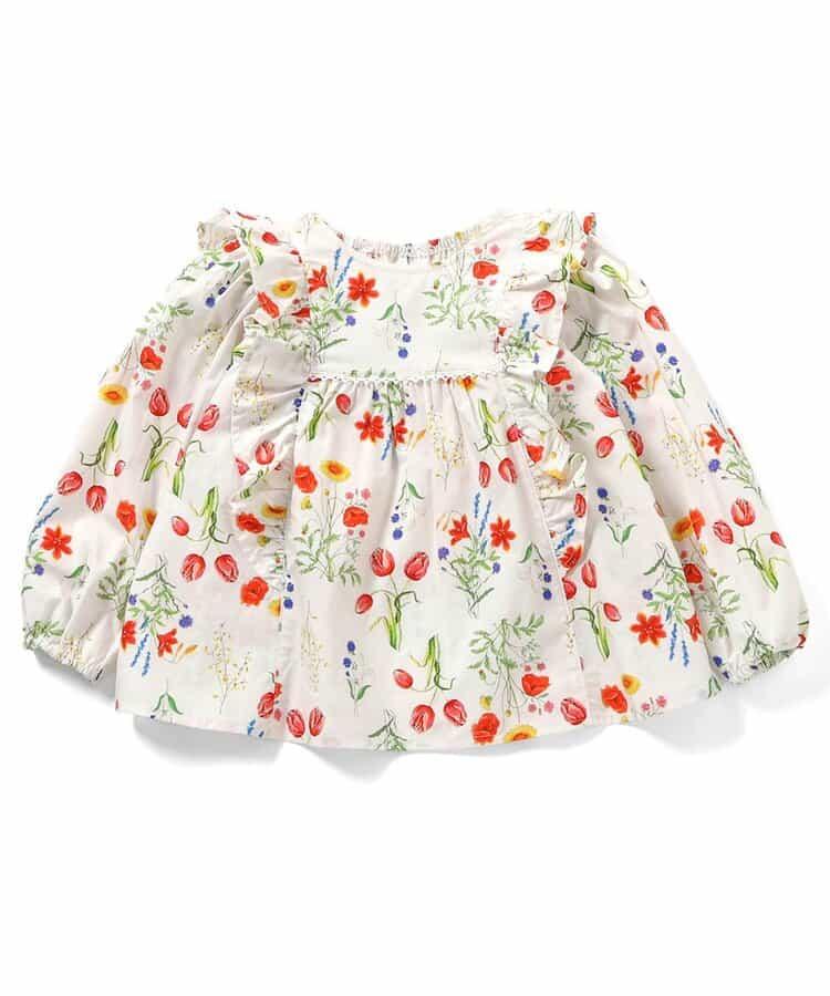 花園花卉荷葉邊襯衫