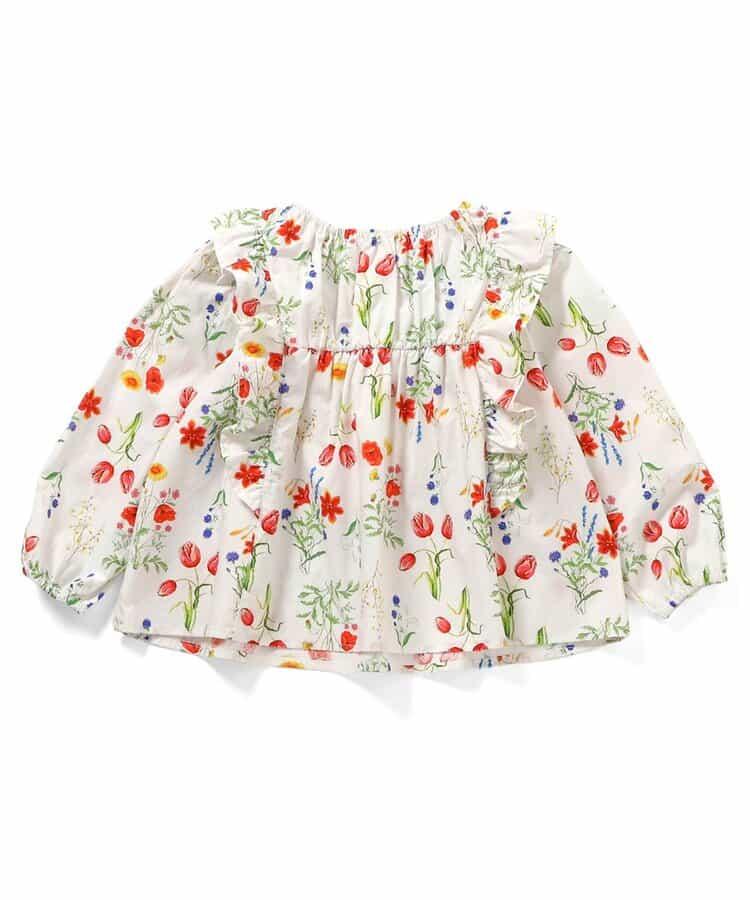 花園花卉荷葉邊襯衫