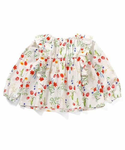 花園花卉荷葉邊襯衫