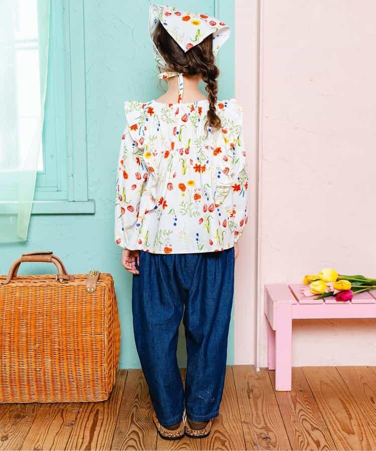 花園花卉荷葉邊襯衫