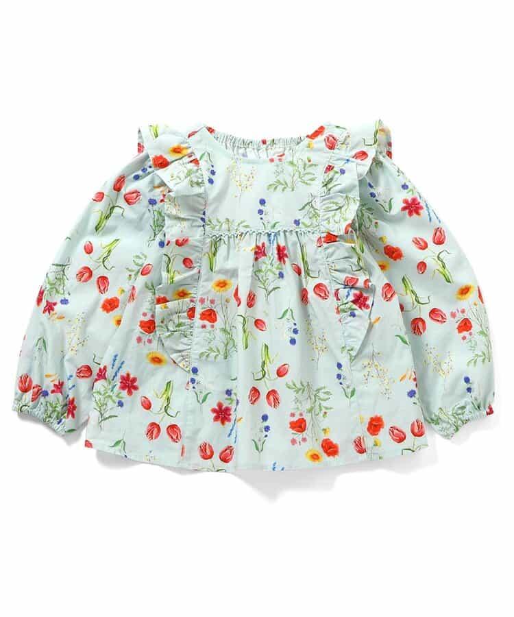 花園花卉荷葉邊襯衫