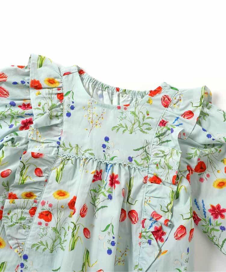 花園花卉荷葉邊襯衫