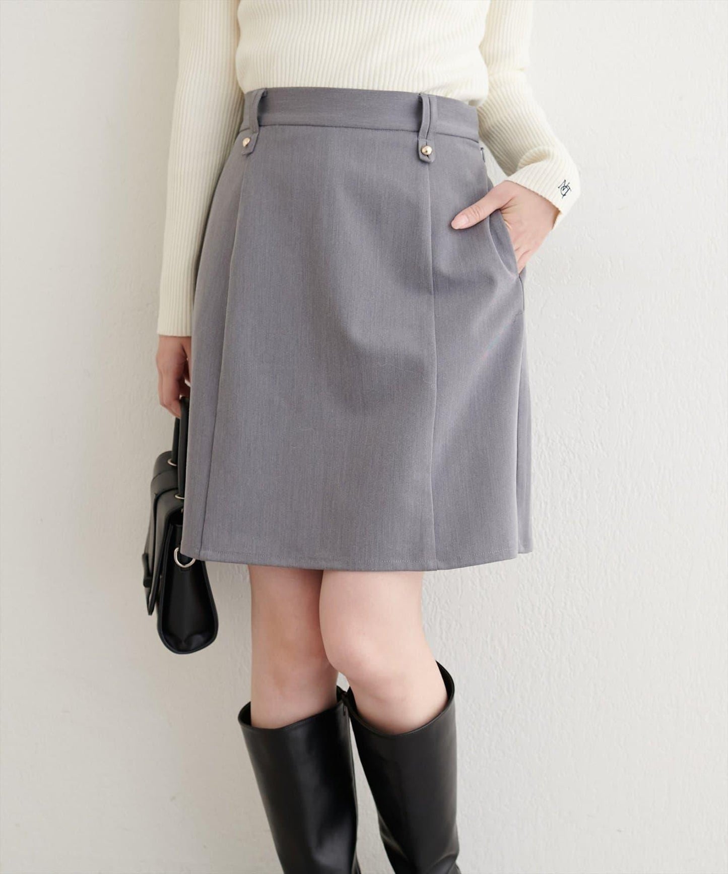 【natural couture】A字型闊腿短裙