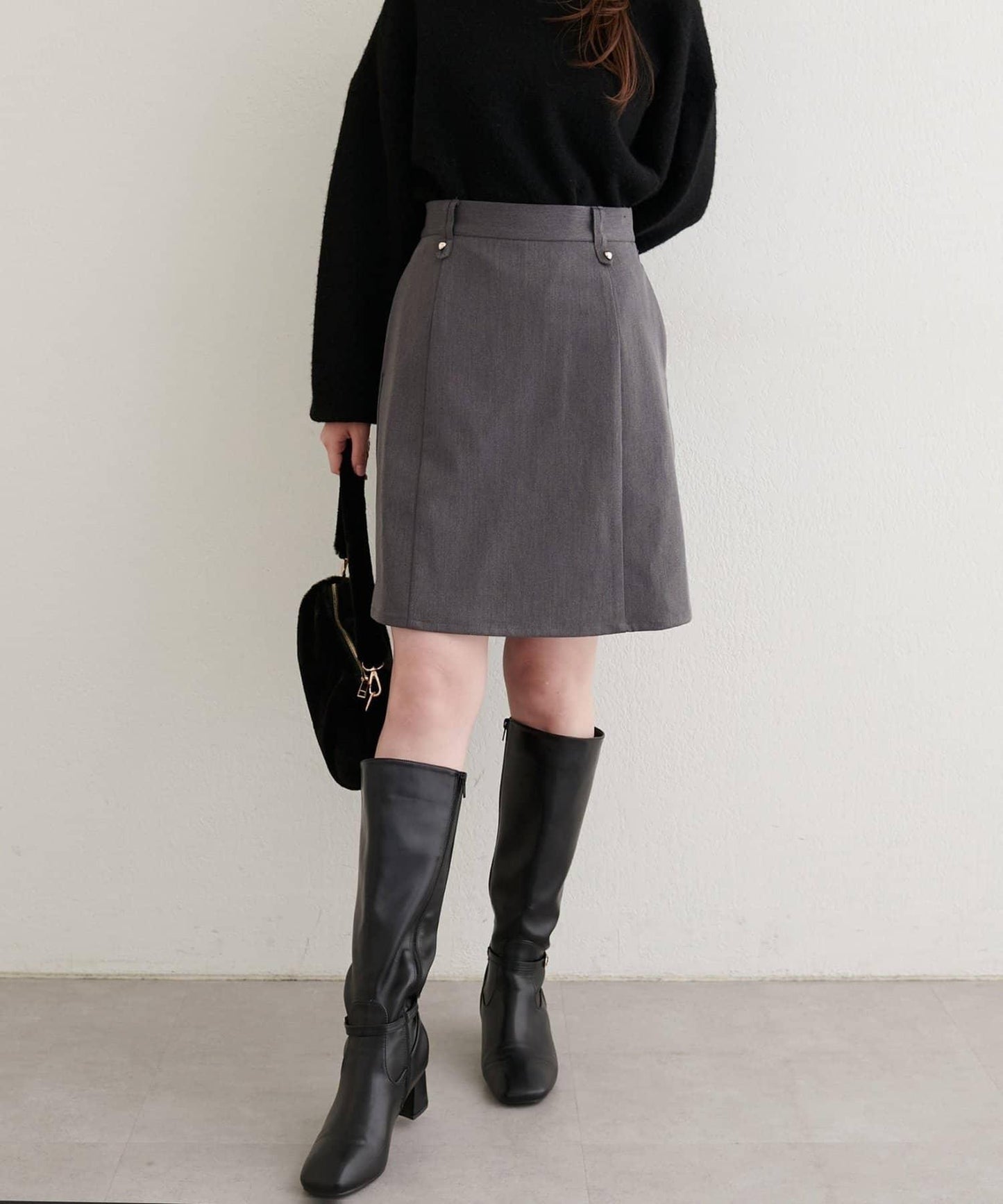 【natural couture】A字型闊腿短裙