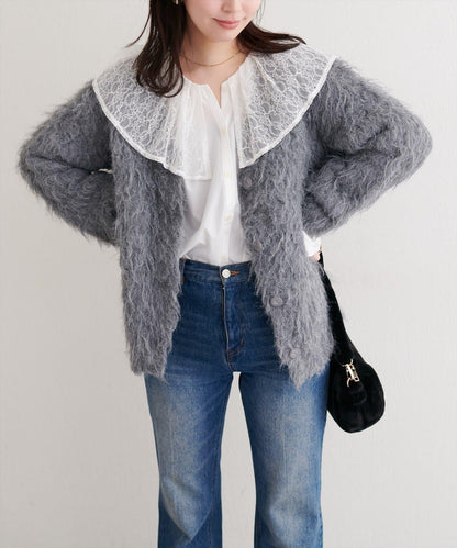 蕾絲披肩領襯衫