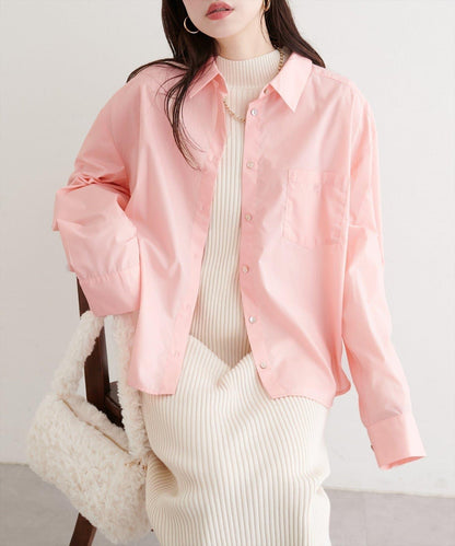 【natural couture】帶口袋刺繡寬鬆襯衫