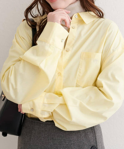 【natural couture】帶口袋刺繡寬鬆襯衫