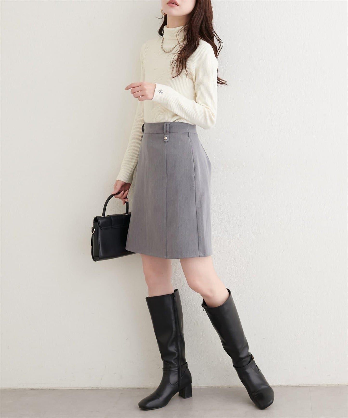 【natural couture】A字型闊腿短裙