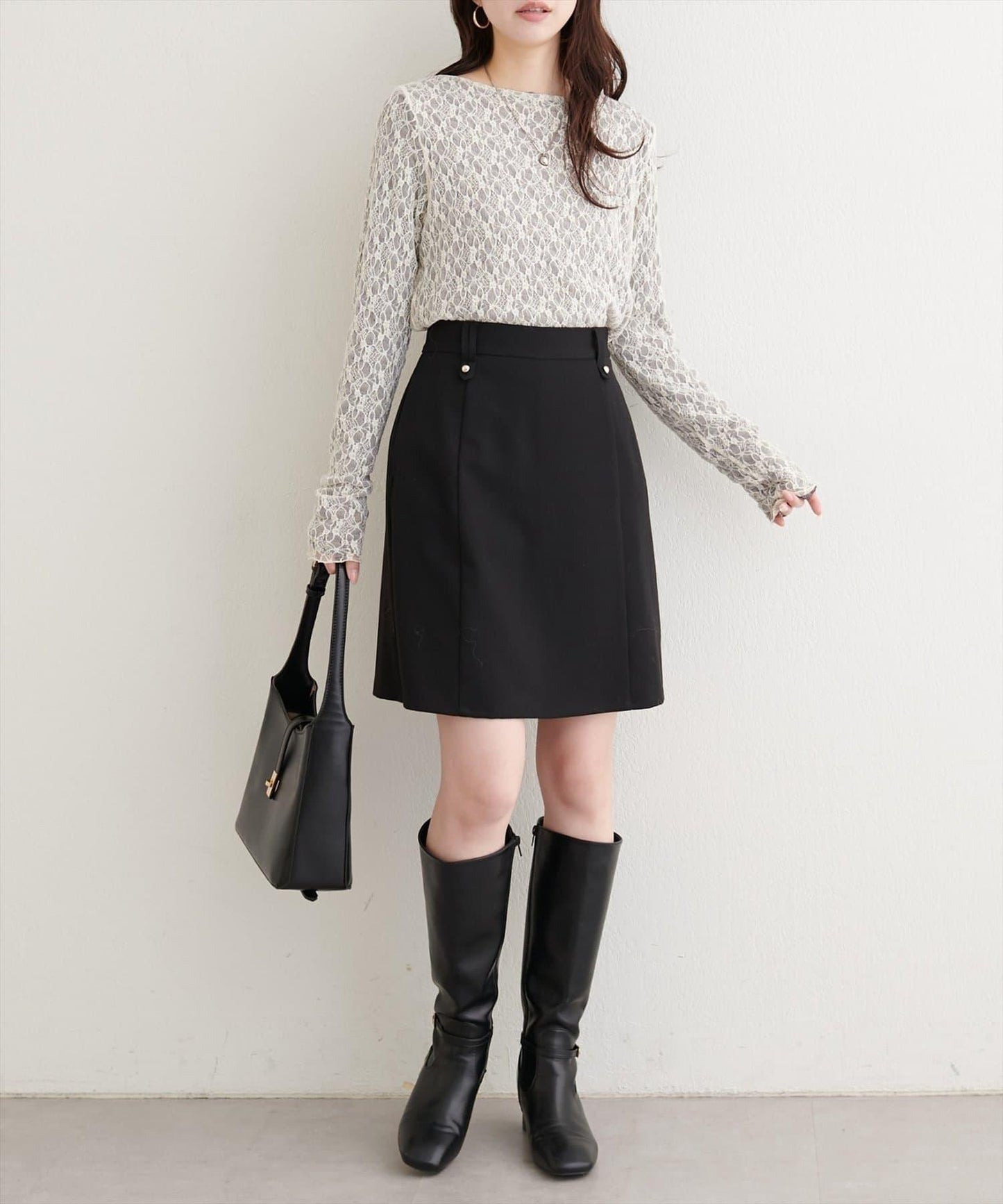 【natural couture】A字型闊腿短裙