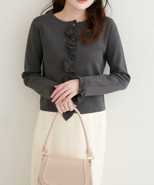 【natural couture】荷葉邊細節開衫