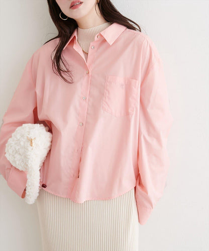 【natural couture】帶口袋刺繡寬鬆襯衫