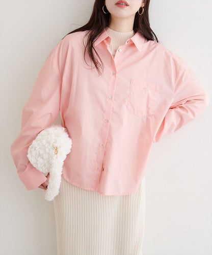 【natural couture】帶口袋刺繡寬鬆襯衫