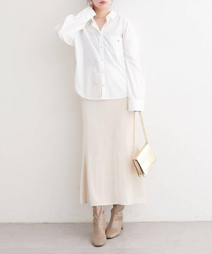 【natural couture】帶口袋刺繡寬鬆襯衫