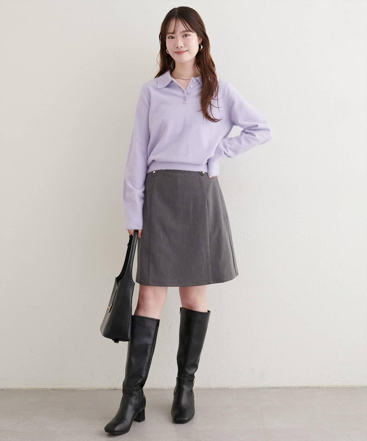 【natural couture】A字型闊腿短裙