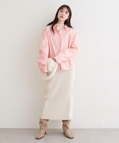 【natural couture】帶口袋刺繡寬鬆襯衫