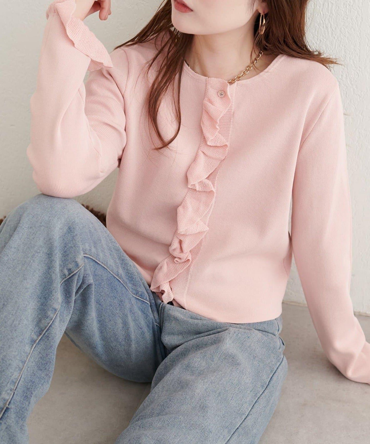 【natural couture】荷葉邊細節開衫