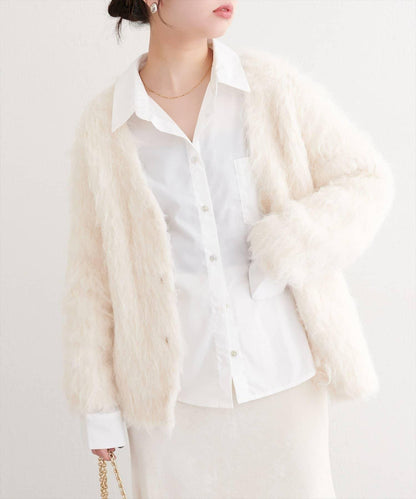 【natural couture】帶口袋刺繡寬鬆襯衫