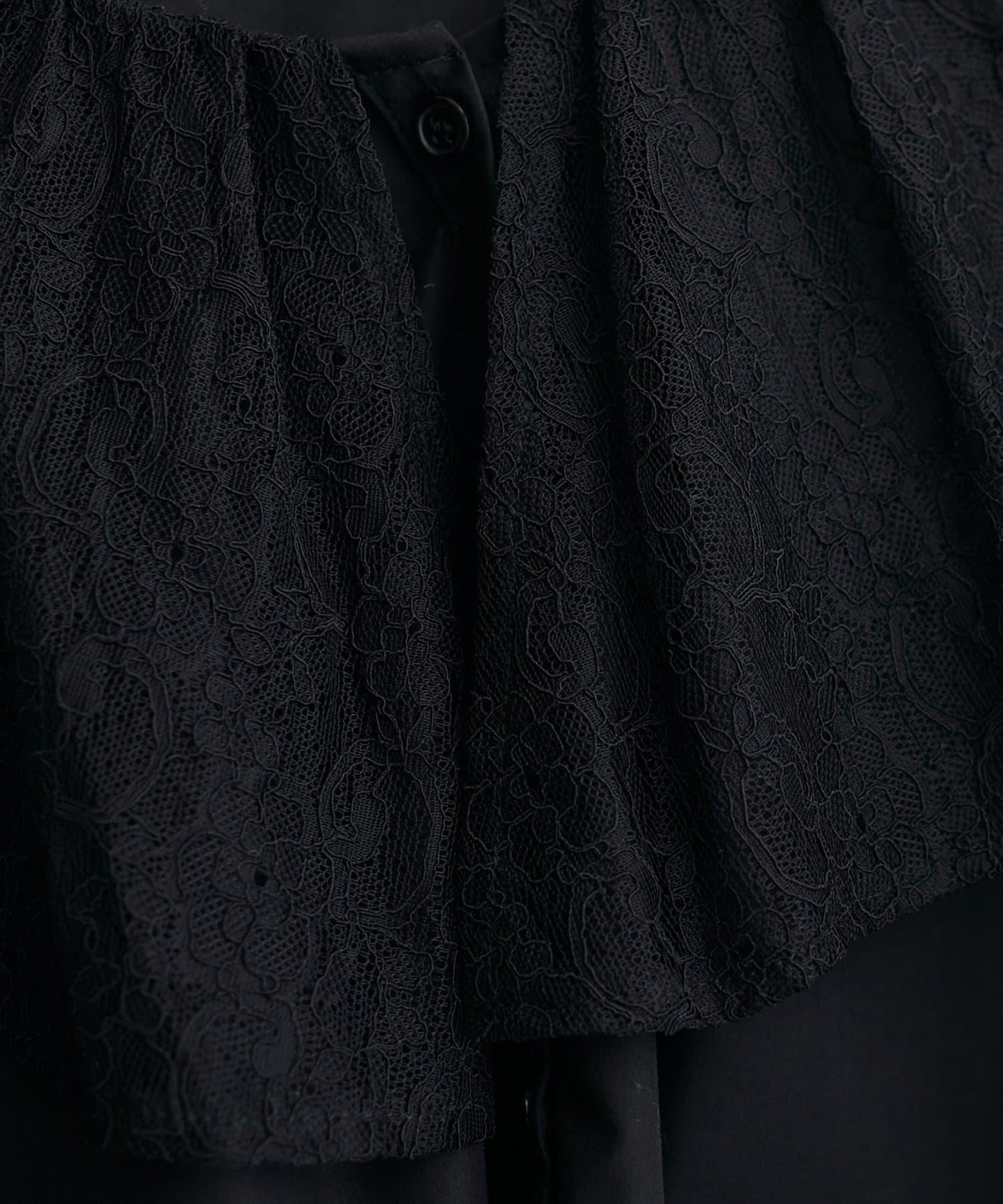 【natural couture】蕾絲斗篷領襯衫