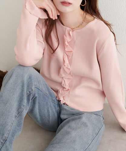 【natural couture】荷葉邊細節開衫