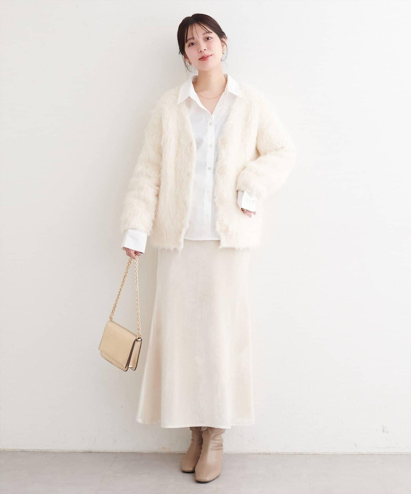 【natural couture】帶口袋刺繡寬鬆襯衫