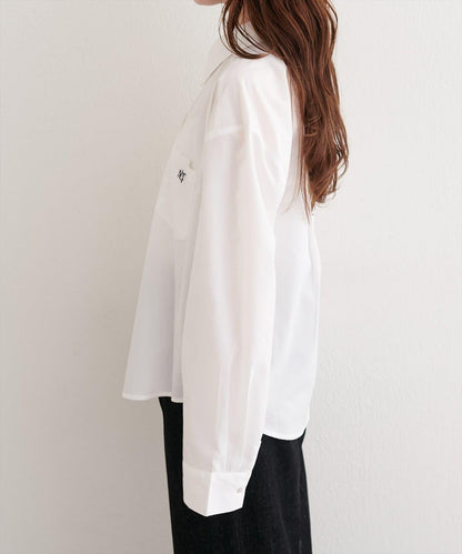 【natural couture】帶口袋刺繡寬鬆襯衫