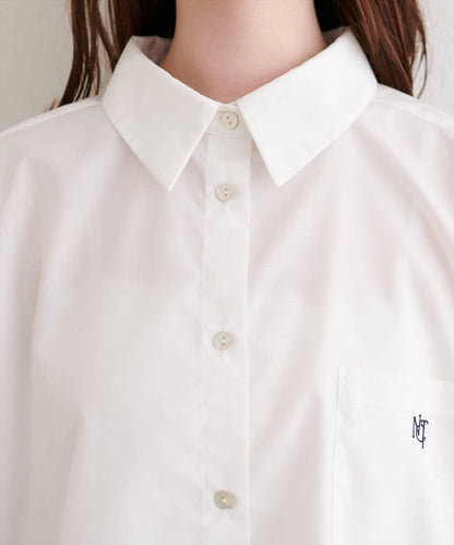 【natural couture】帶口袋刺繡寬鬆襯衫