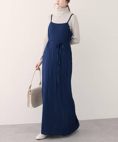 流線條紋修身連衣裙