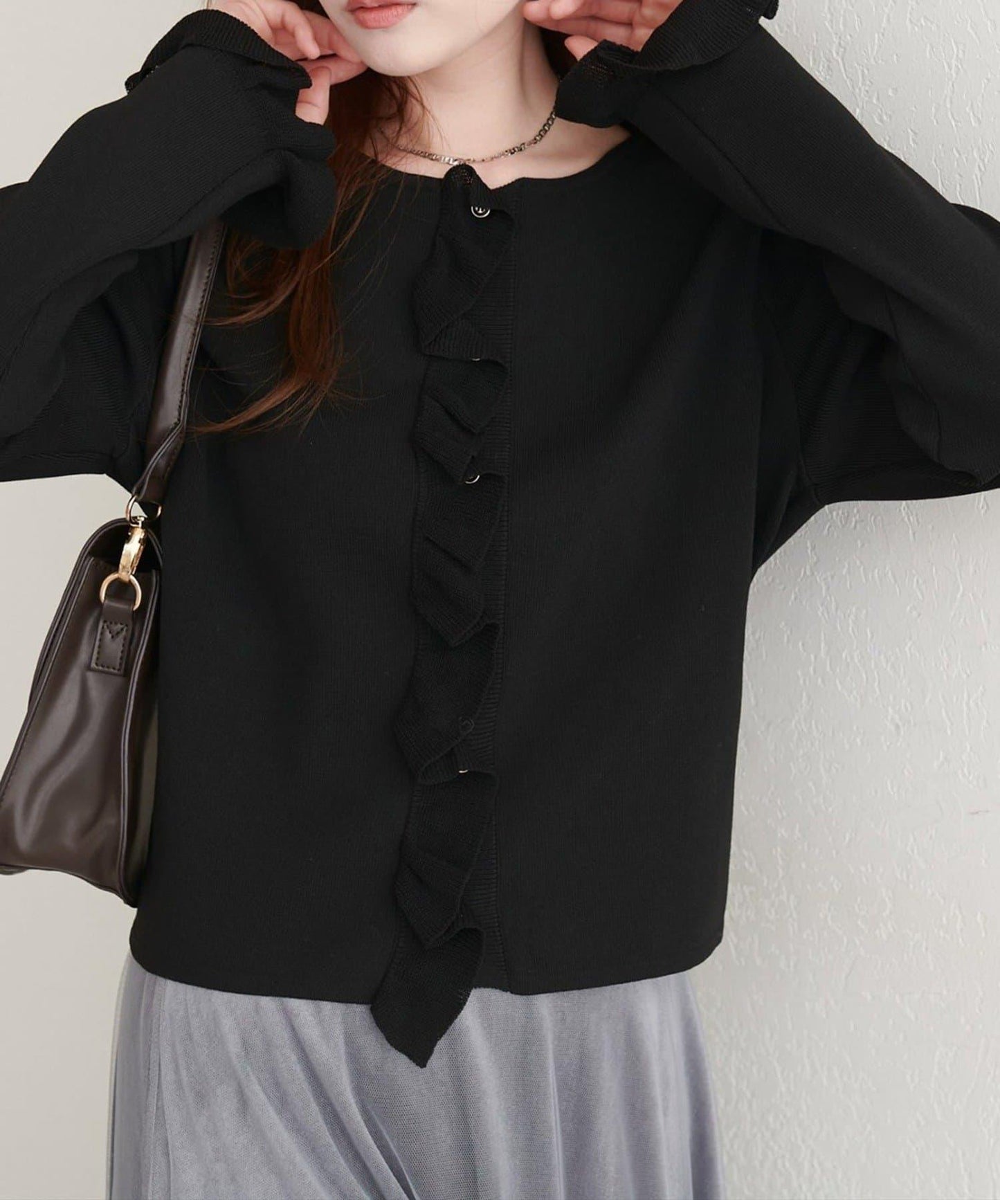 【natural couture】荷葉邊細節開衫