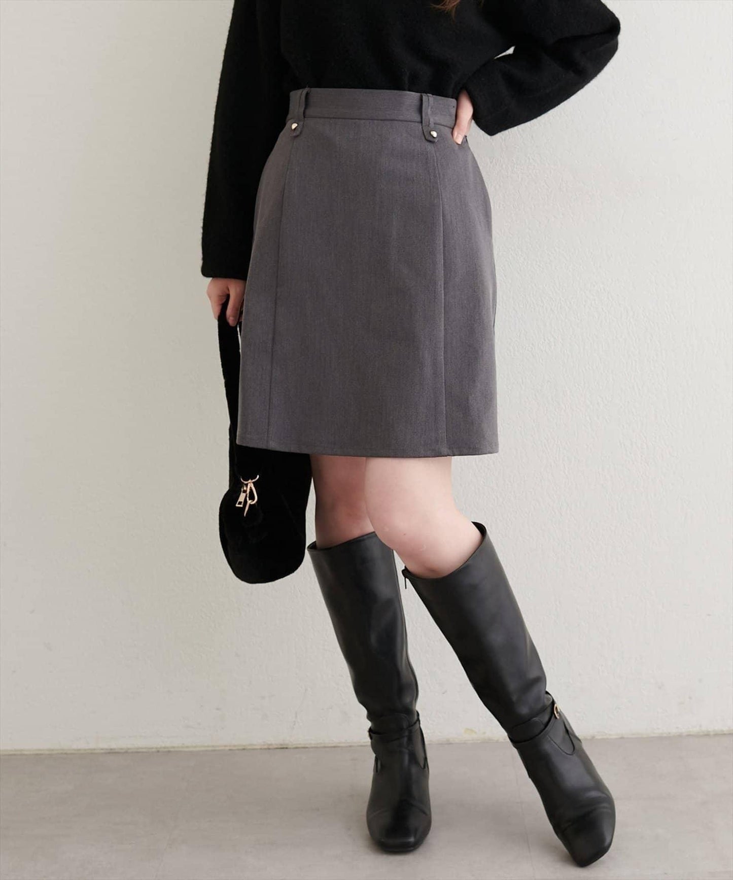 【natural couture】A字型闊腿短裙