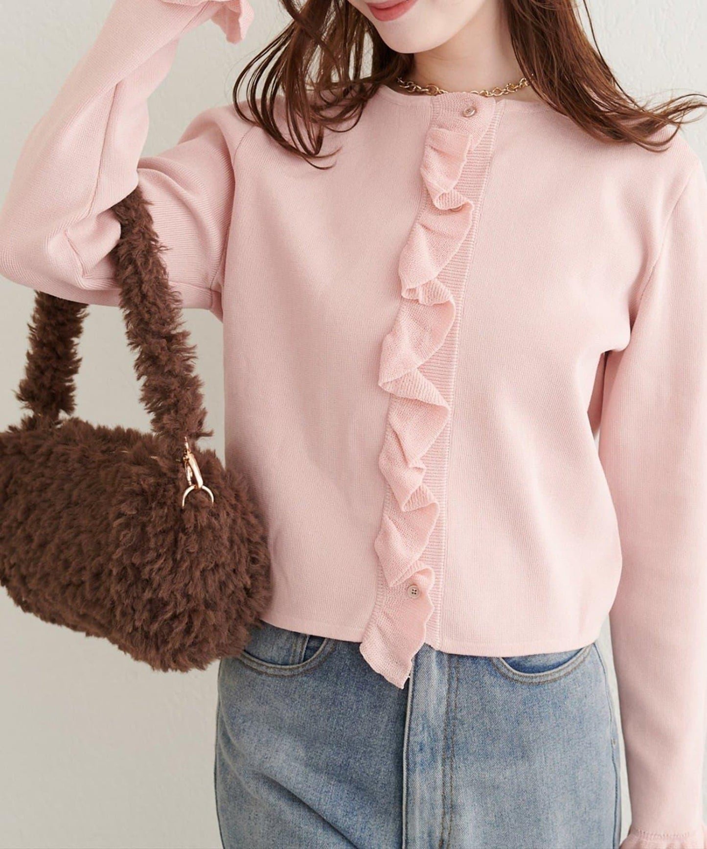 【natural couture】荷葉邊細節開衫