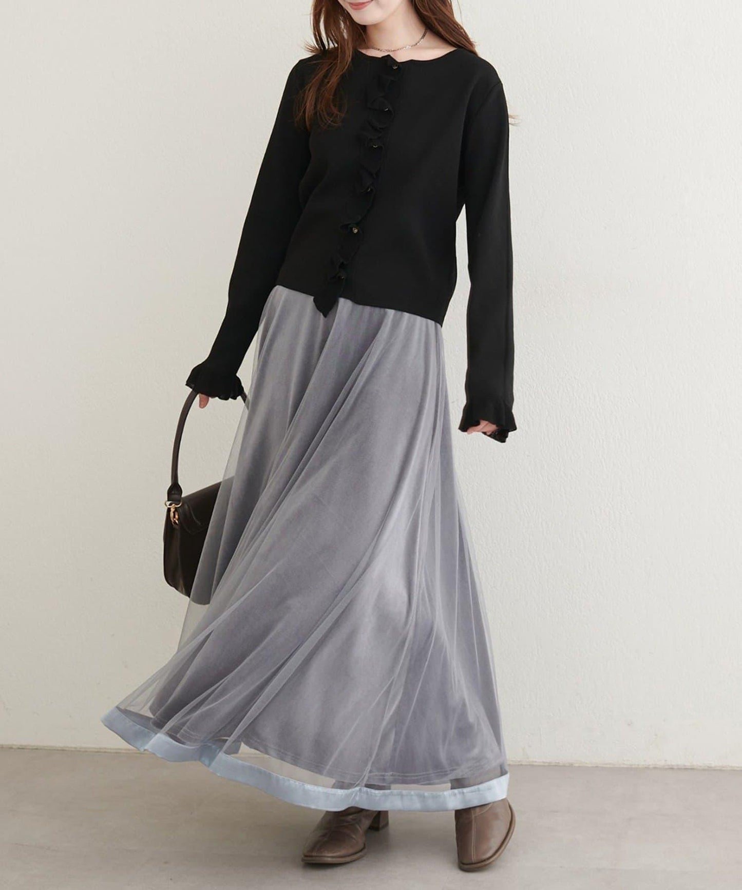 【natural couture】荷葉邊細節開衫