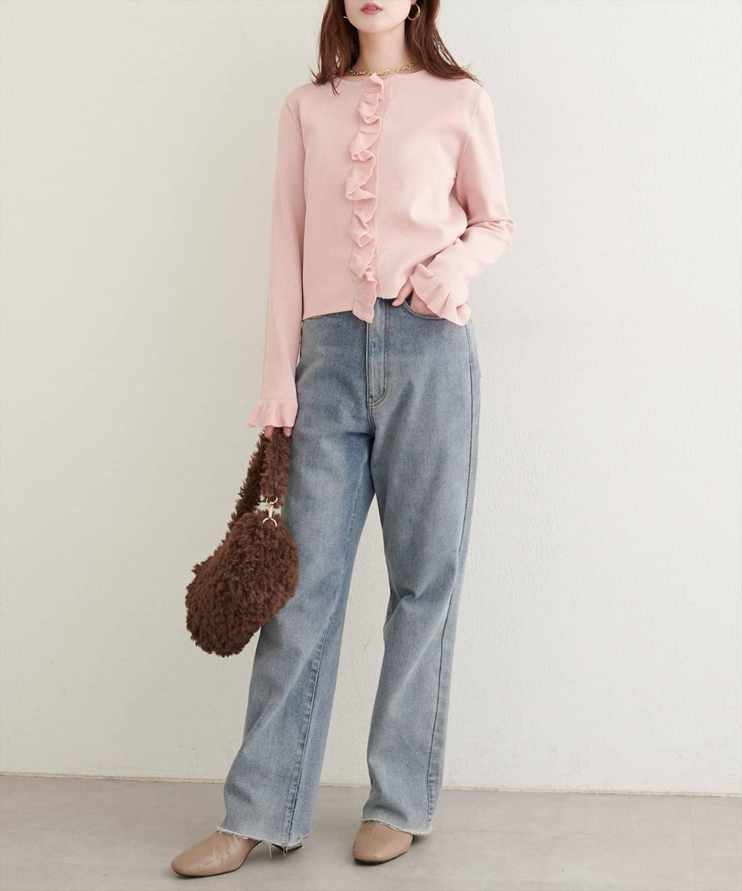 【natural couture】荷葉邊細節開衫