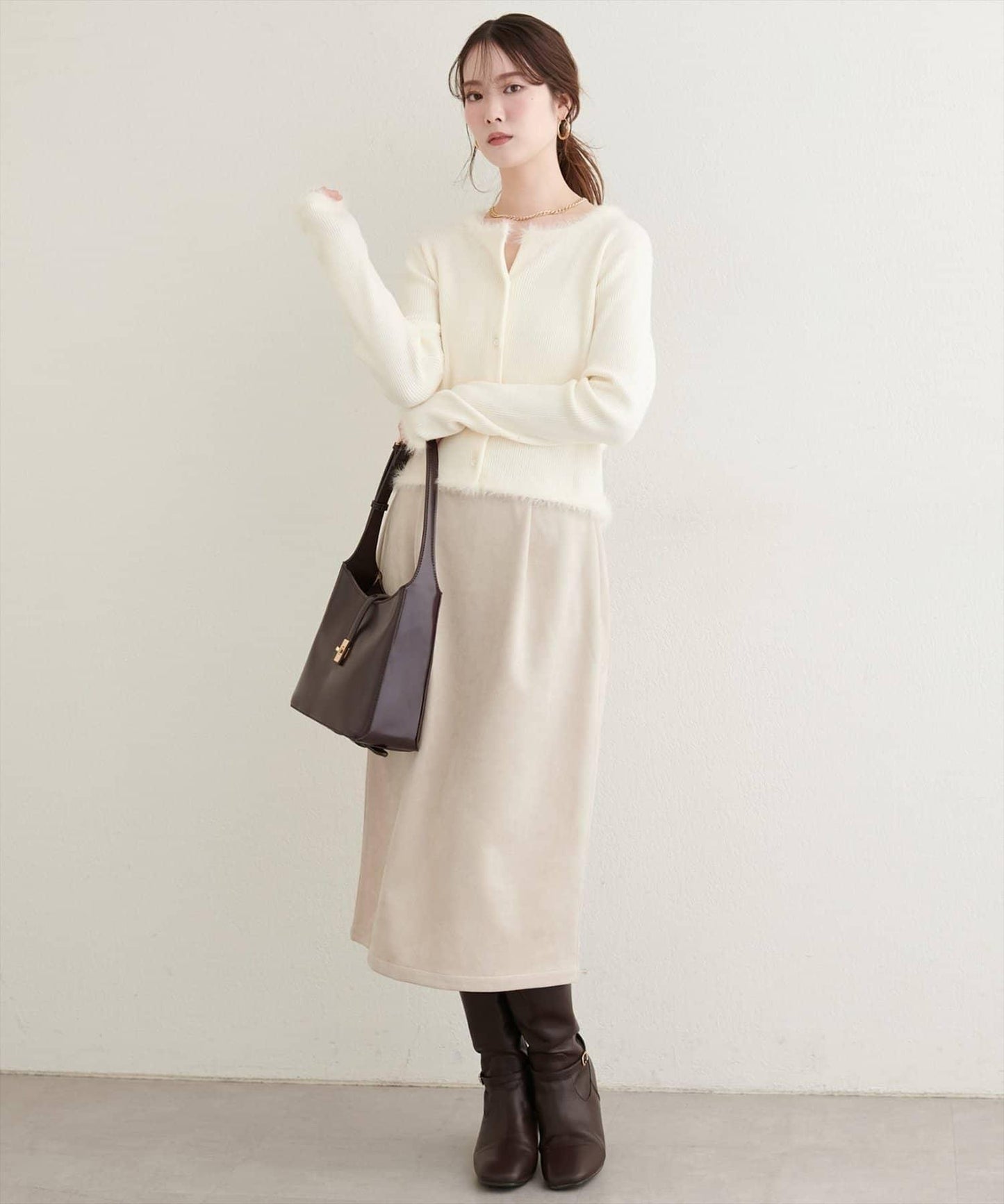 【natural couture】半身修身中長裙