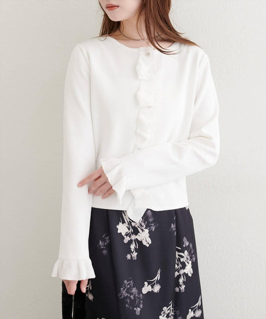 【natural couture】荷葉邊細節開衫