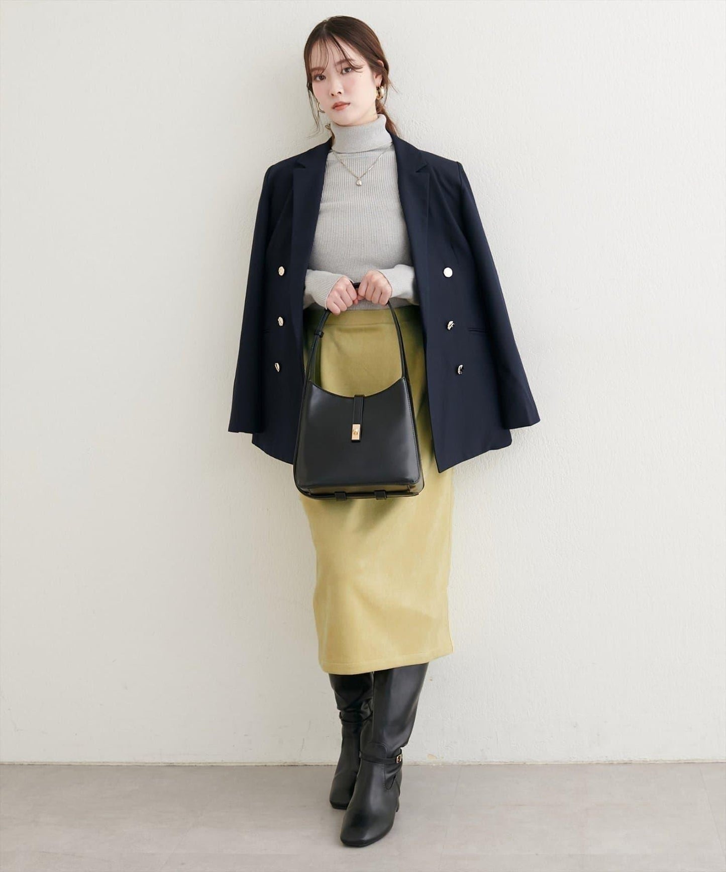 【natural couture】半身修身中長裙