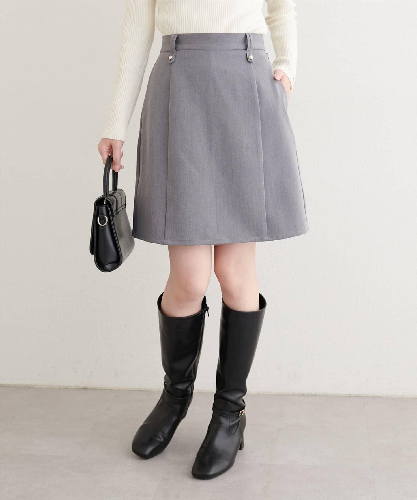 【natural couture】A字型闊腿短裙