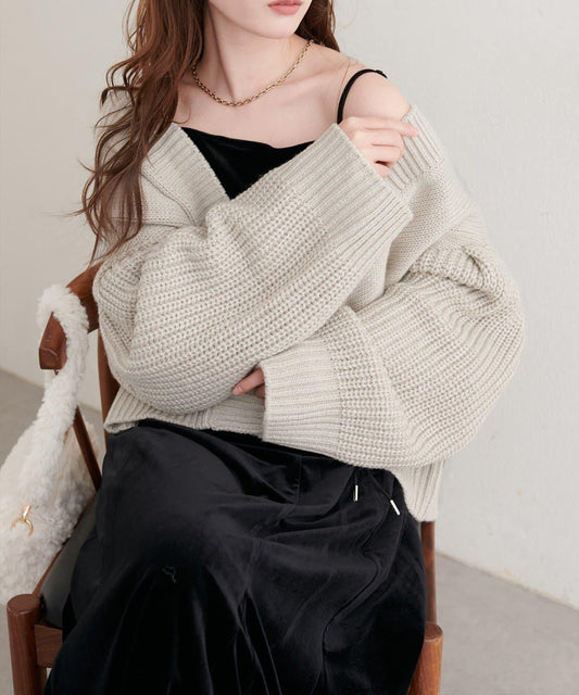 【natural couture】寬鬆編織開衫