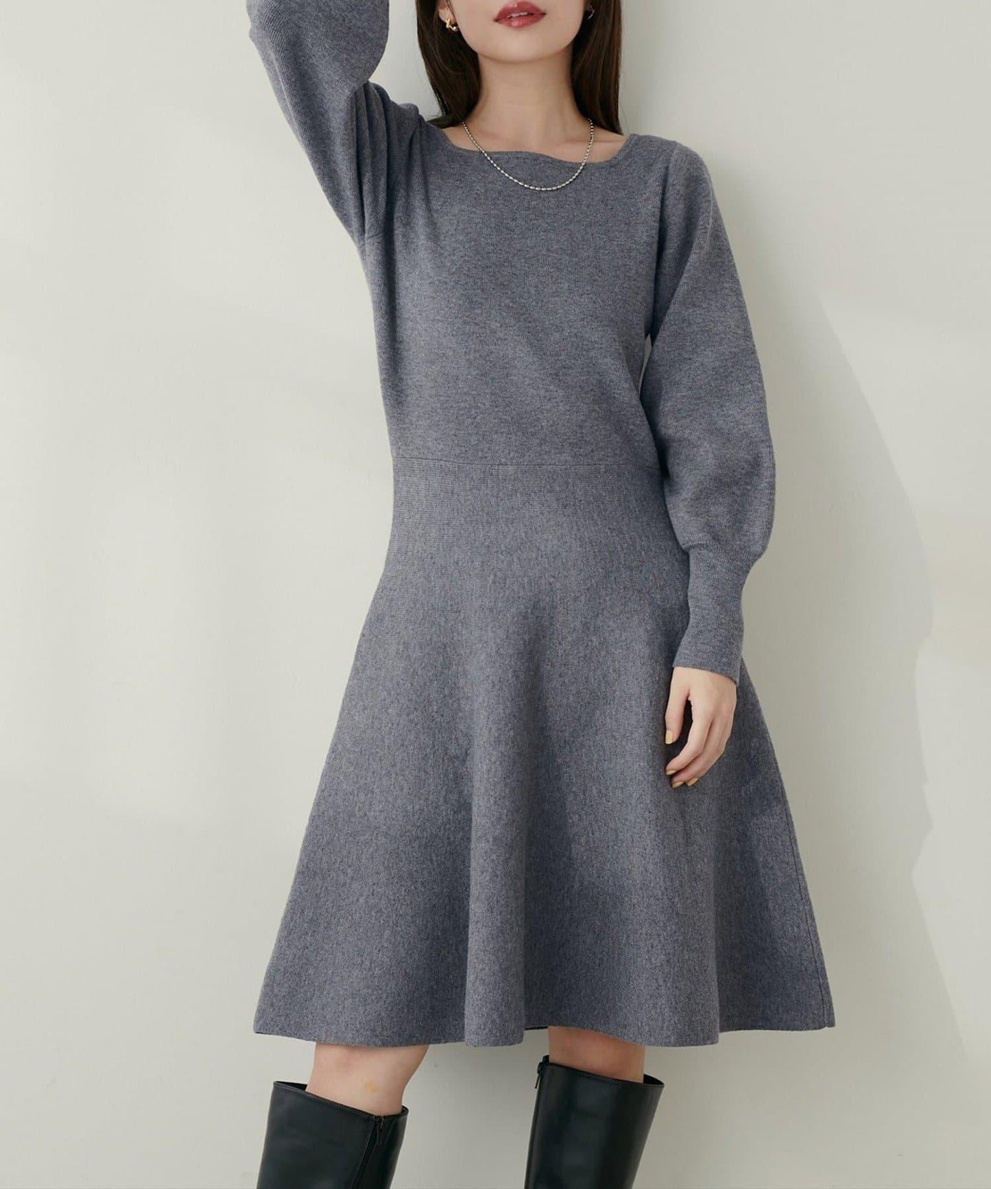 【natural couture】<ako>前後兩穿迷你連衣裙