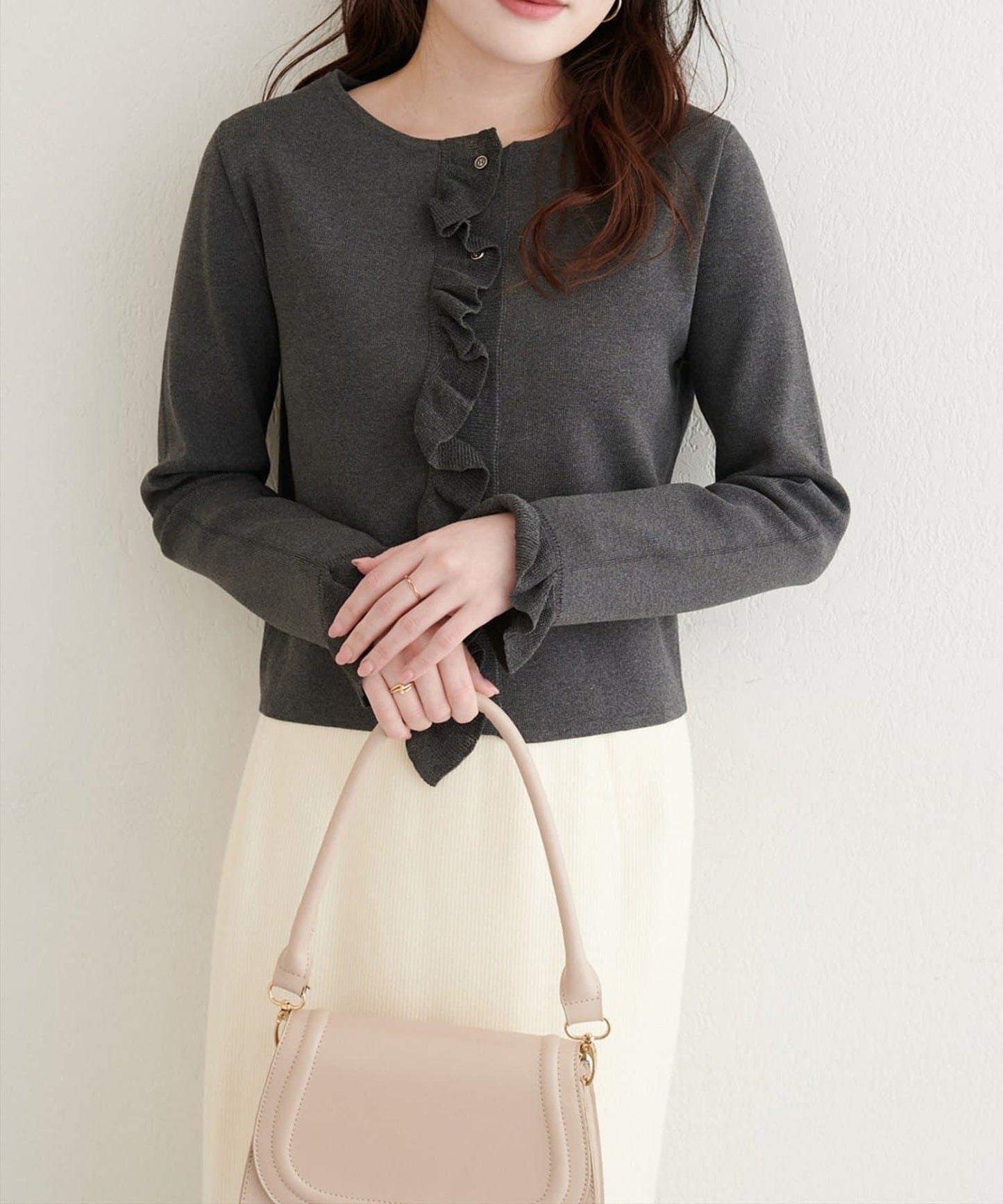 【natural couture】荷葉邊細節開衫