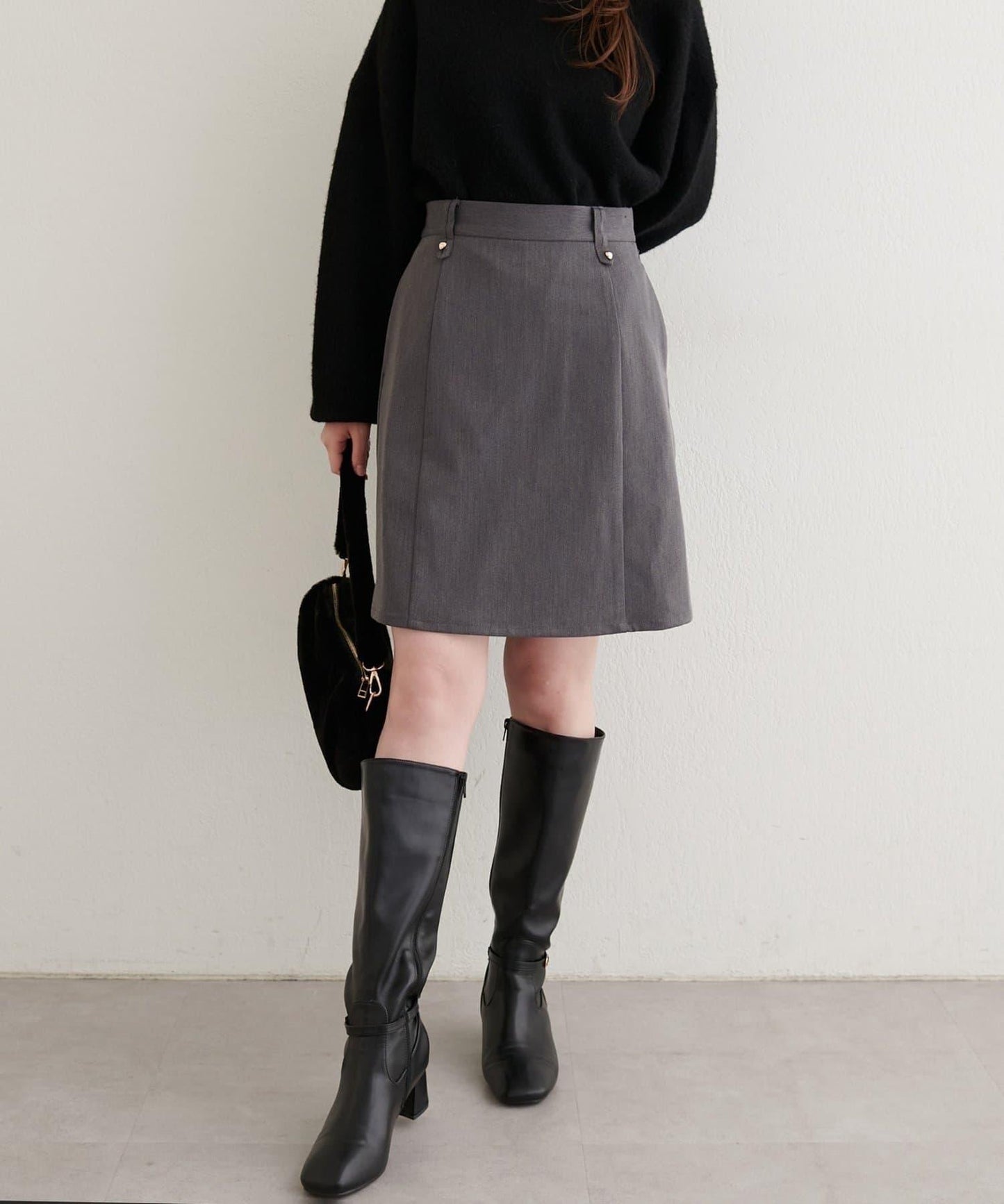 【natural couture】A字型闊腿短裙