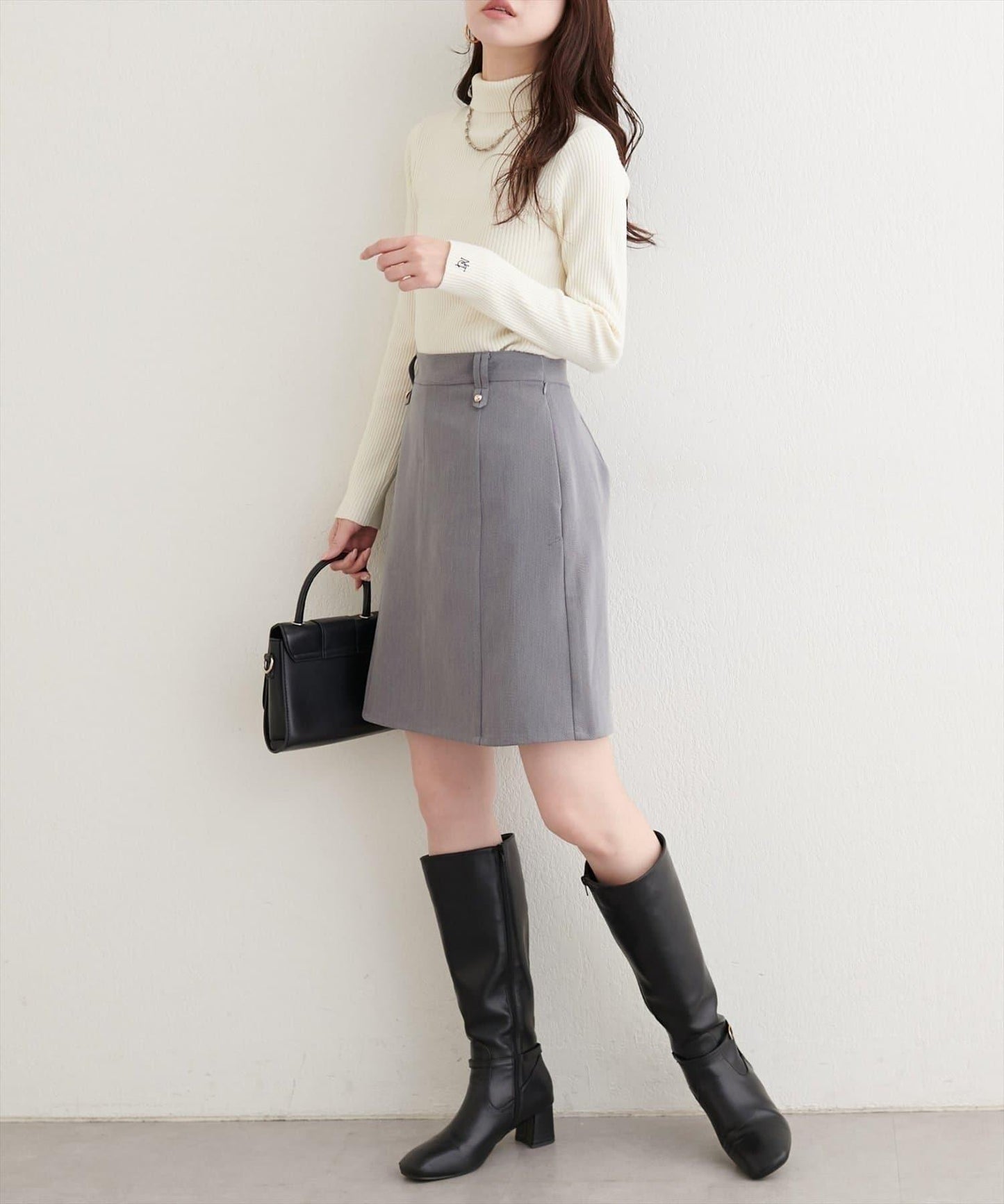 【natural couture】A字型闊腿短裙