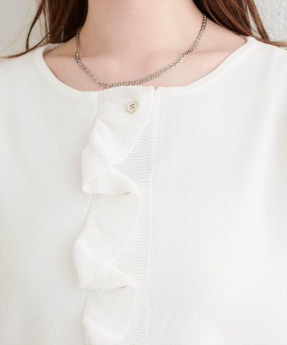 【natural couture】荷葉邊細節開衫