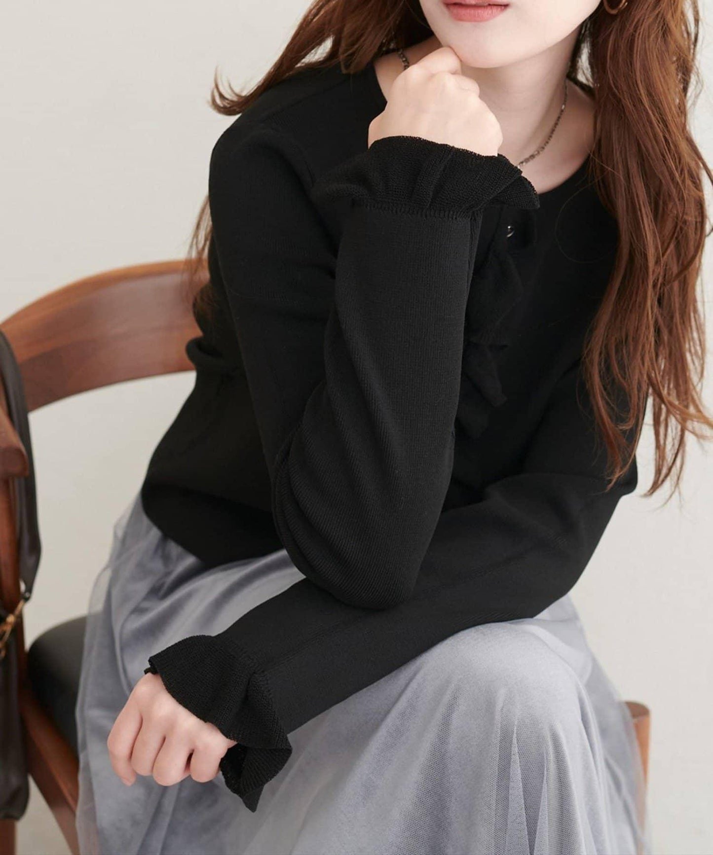 【natural couture】荷葉邊細節開衫