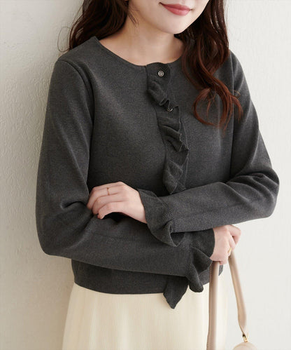 【natural couture】荷葉邊細節開衫