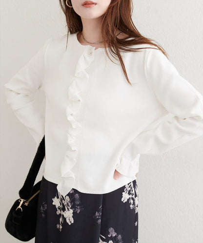 【natural couture】荷葉邊細節開衫